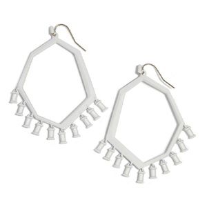 KENDRA SCOTT Thomas Geo Earrings White Matte White